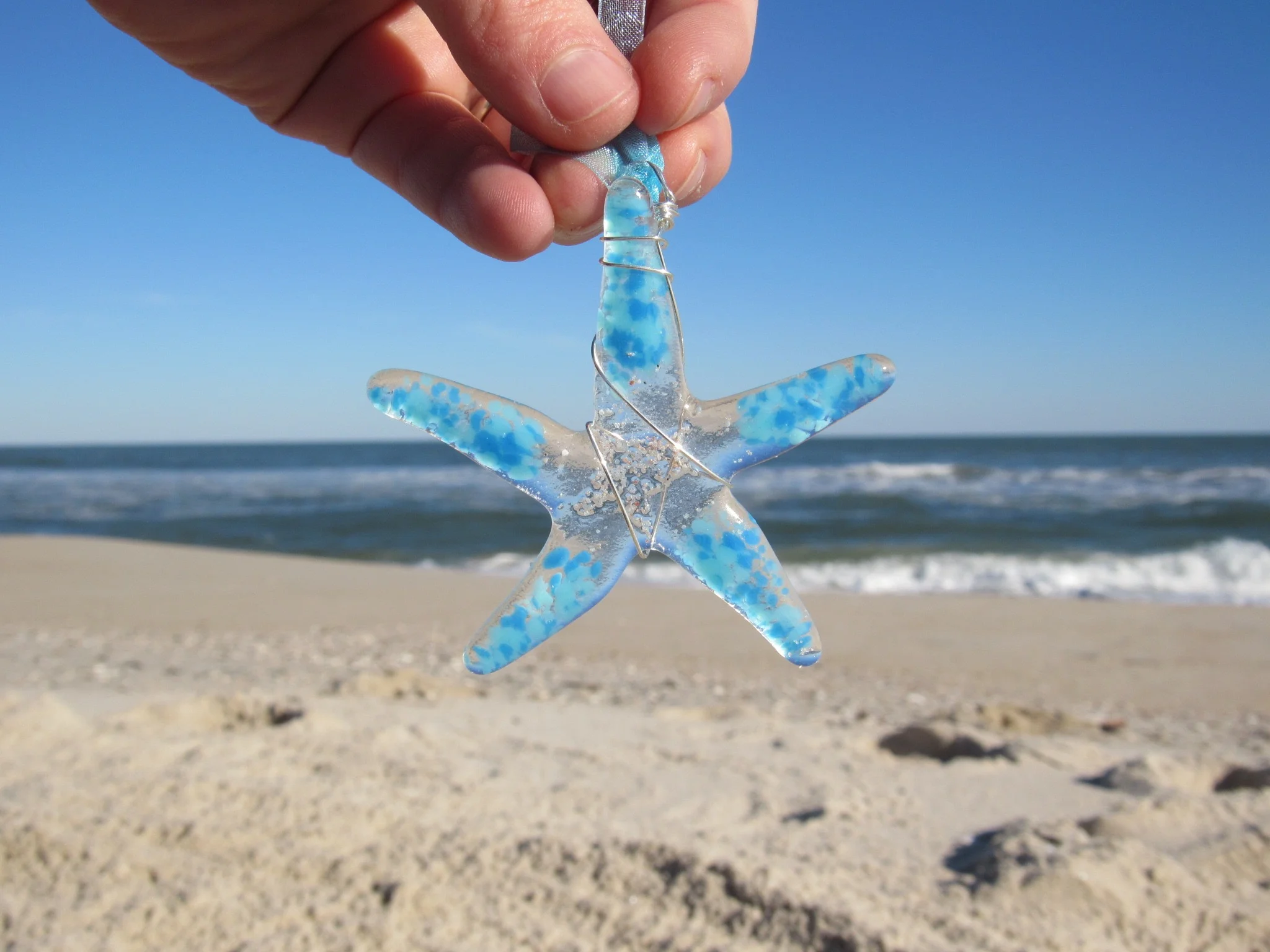 Shooting Star Fused Glass Ornament — SwellColors Glass Studio